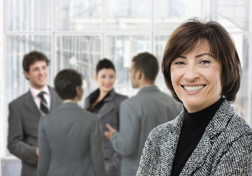 Senior businesswoman smiling