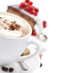 coffee and chocolate cake