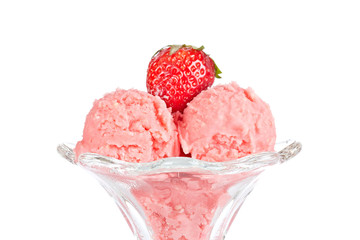 Delicious strawberry ice cream