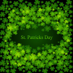 St. Patrick's day background in green and black colors