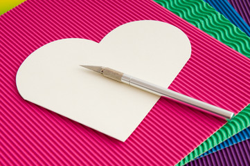 Basteln einer Herzkarte