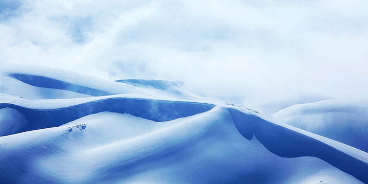 Winter mountains landscape