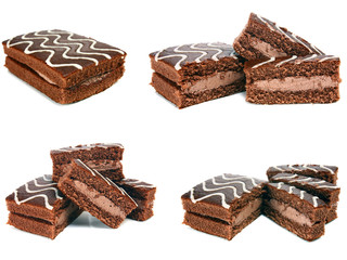 chocolate pastry with cream