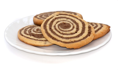 black and white cookies on the plate