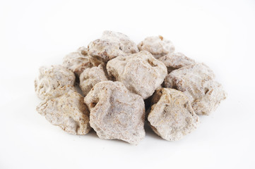 salted plum on white background