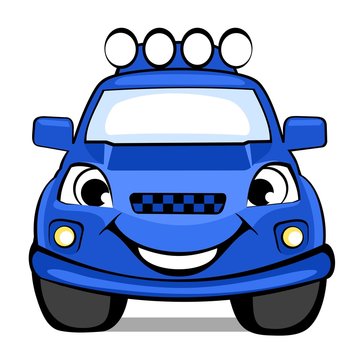 Cartoon the off-road car