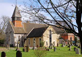 Fototapeta na wymiar An English Village Church and Belfry