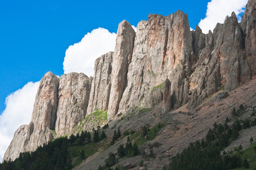 Fototapeta premium Beautiful rocky mountain. Mount Big Tkhach