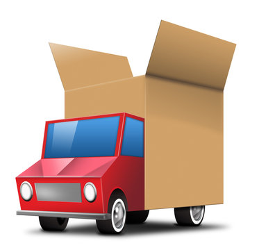paketauto paket versand lkw truck post paketdienst