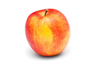 Ripe red apple. Isolated on  white