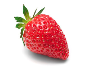 Beautiful strawberries isolated on white