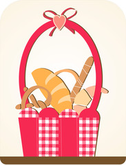 basket with bread