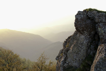 Sunset over mountain