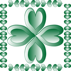 abstract leaf element for st. patrick's day