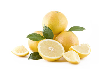 Juicy white grapefruits