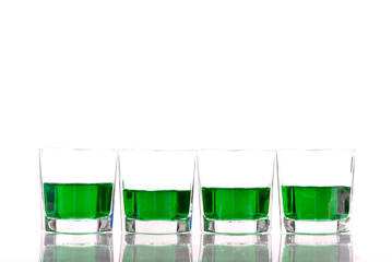 Green Liquor Shots for St. Patrick's Day Concepts