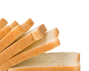 isolated bread on white