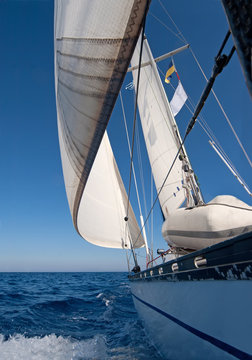 Fototapeta Sailing boat in the sea