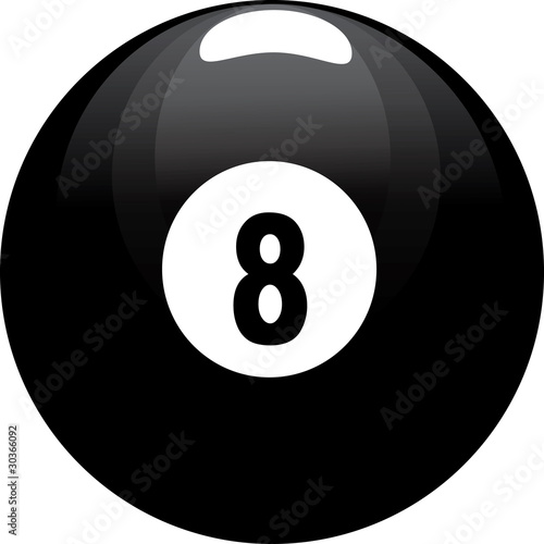 "Vector illustration of 8 ball" Stock image and royalty-free vector