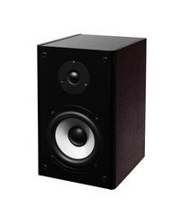 Image of speaker isolated over white background