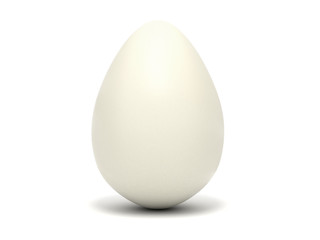 Image of egg over white