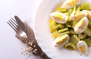 Eggs celery salad