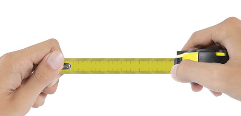 tape measure without number or blank. isolated on white