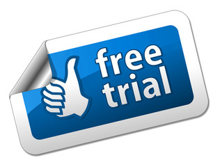 Free trial sticker