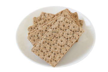crackers on a plate