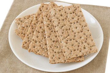 crackers on a plate