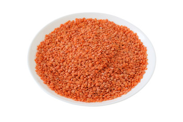 dry lentil on a plate