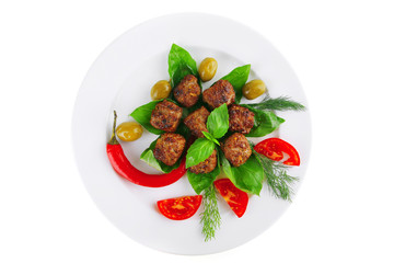 roasted cutlets on basil