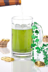 Green beer for St Patrick's Day