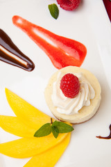 Vanilla Raspberry Cheesecake