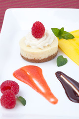 Vanilla Raspberry Cheesecake