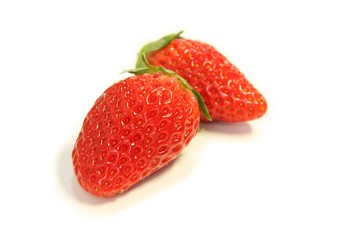 two strawberries