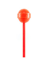 Red lollipop isolated on white background. With Clipping Path