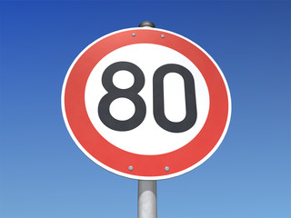 Verkehrsschild 80