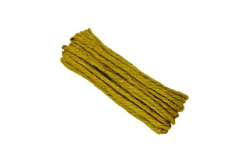 Hemp rope on white