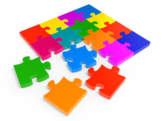 Colorful jigsaw puzzle