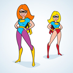 Vector Super Woman. Easy to edit and change colors.