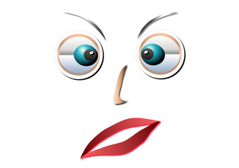 Naklejka premium visage grimaces