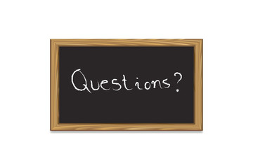 Obraz premium Question written on chalkboard