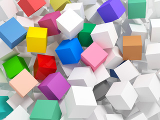 Fototapeta na wymiar 3d cubes