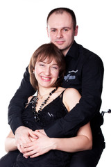 Portrait of a beautiful young happy smiling couple