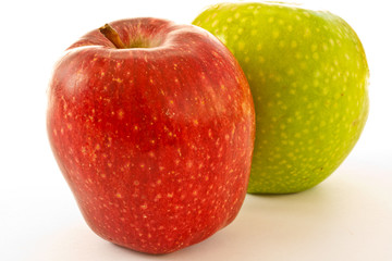 ripe red and green apples