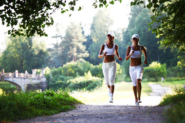 Obraz premium women run