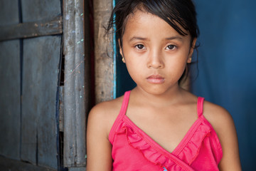 Asian girl portrait - poverty in the Philippines