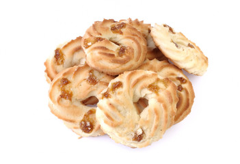 butter biscuits isolated on a white background
