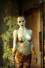 Obraz premium horror woman freak fantasy